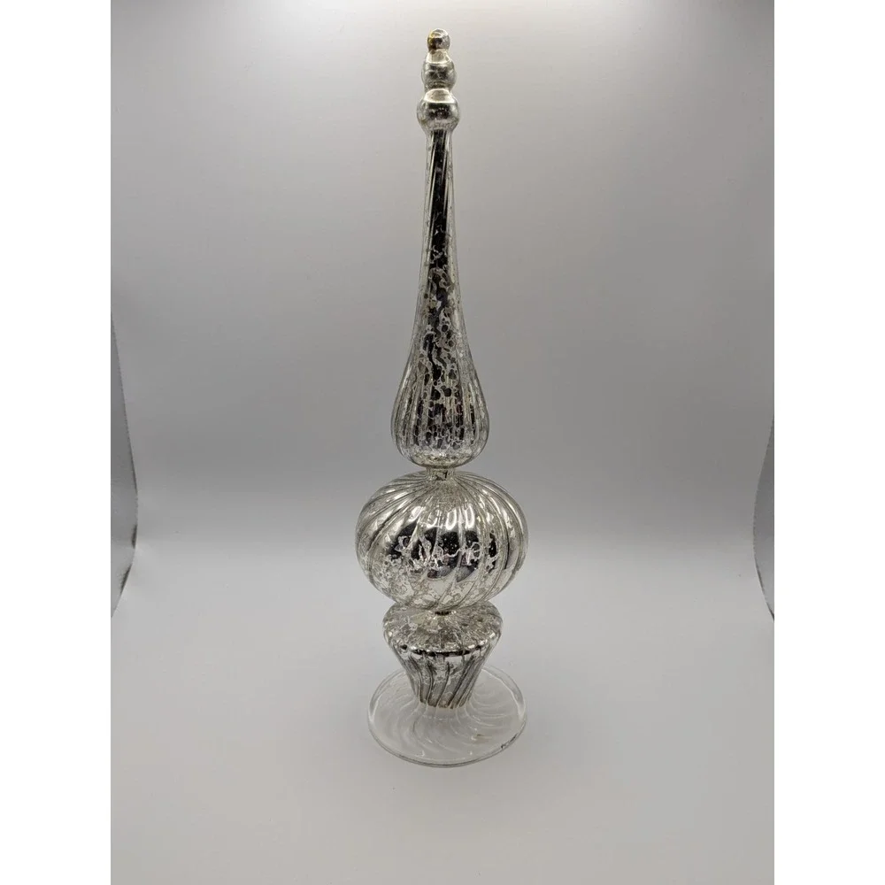 Vtg Fluted Finial Tree Topper 12